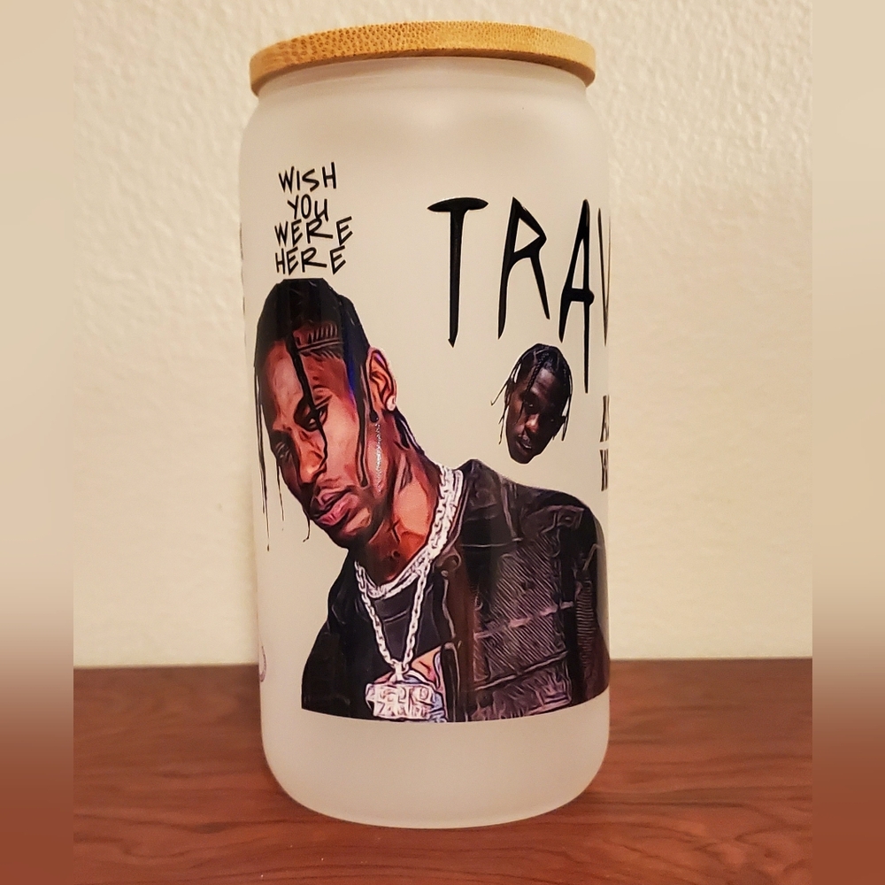Travis Scott Cactus Jack ASTRO World FrostGlass Tumbler 16oz lid straw